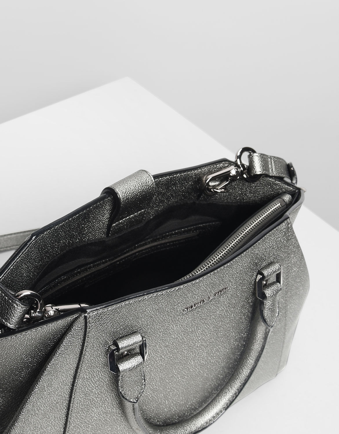 charles & keith structured trapeze bag 2018