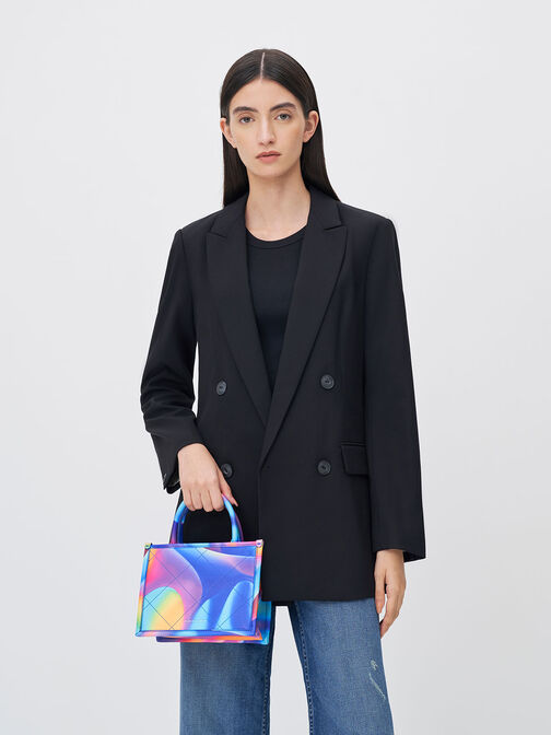 Celia Quilted Double Handle Tote Bag, Aurora, hi-res