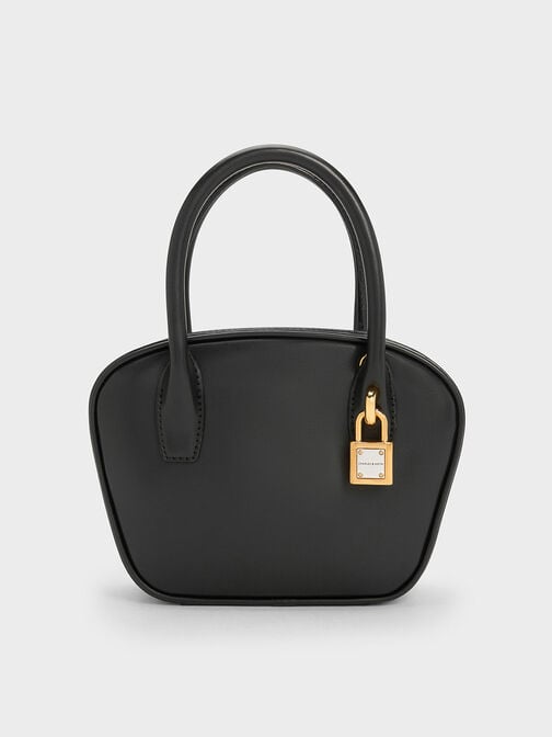 Suki 鎖頭手提包, 黑色, hi-res