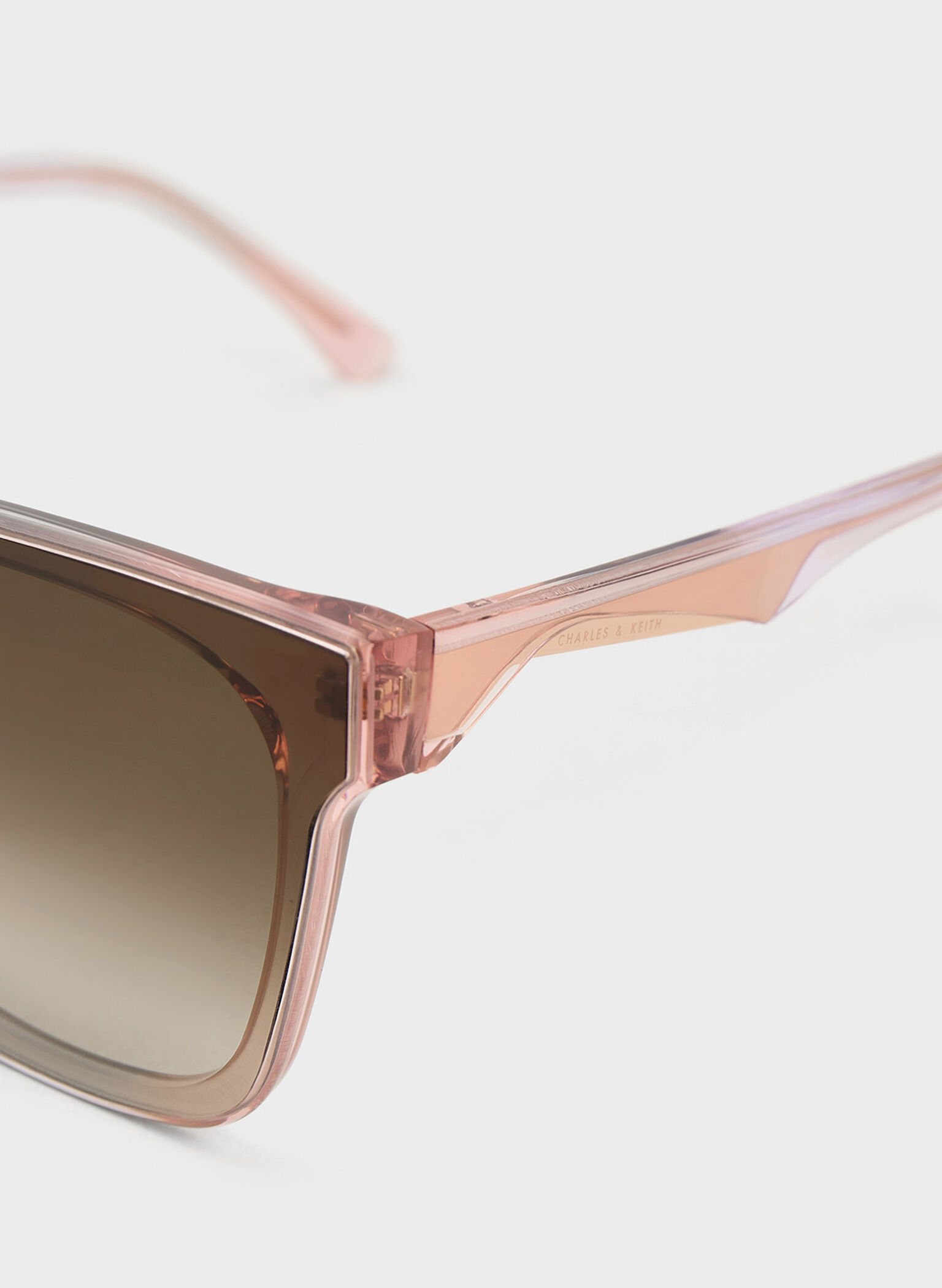 Freya Square Thick-Frame Sunglasses, Pink, hi-res