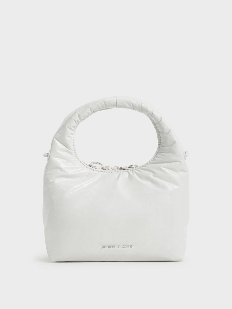 Arch 迷你手提枕頭包, 白色, hi-res