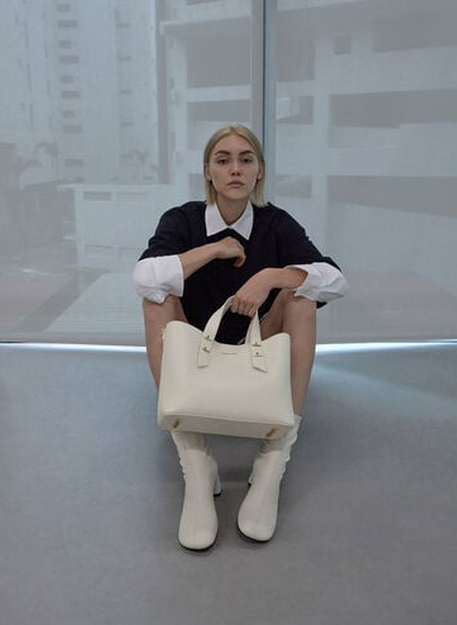 Shania Tote Bag, Cream, hi-res
