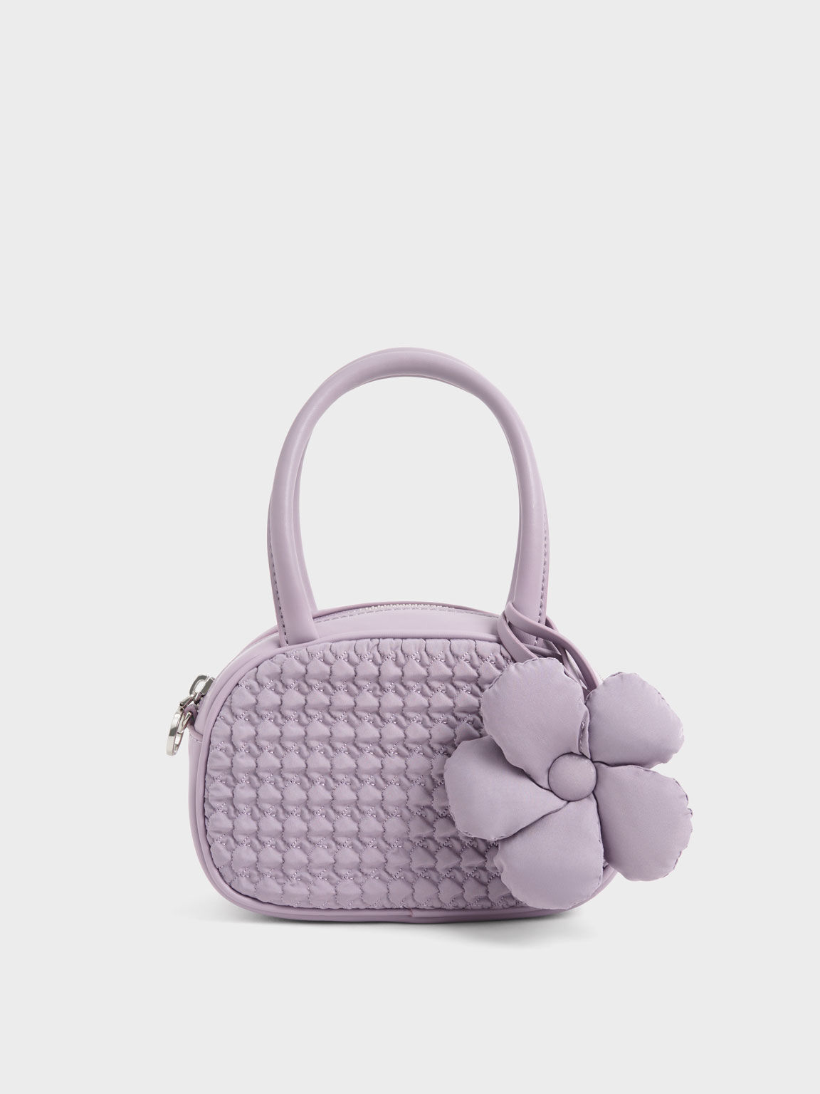 澎澎衍縫手提包, 紫丁香色, hi-res