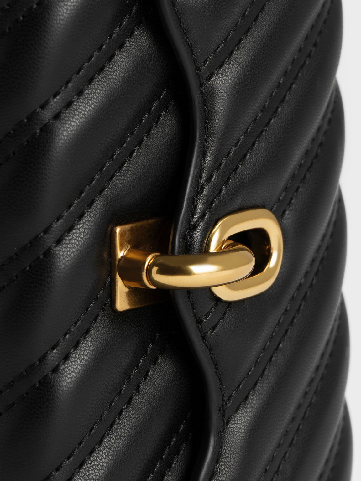 Freja Wavy Quilted Wallet, Black, hi-res