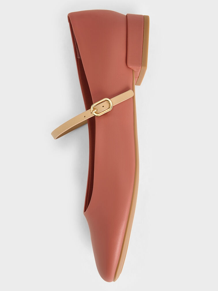 Gertrude Round-Toe Mary Janes, Pink, hi-res