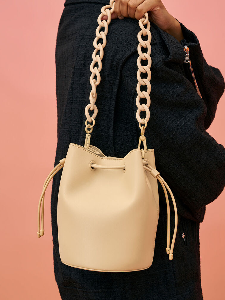 Lana Bucket Bag, Beige, hi-res