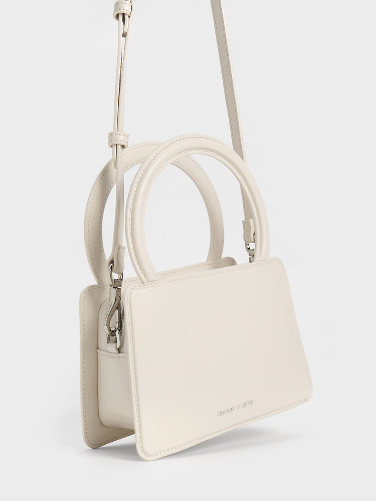 Belted Top Handle Bag, Chalk, hi-res