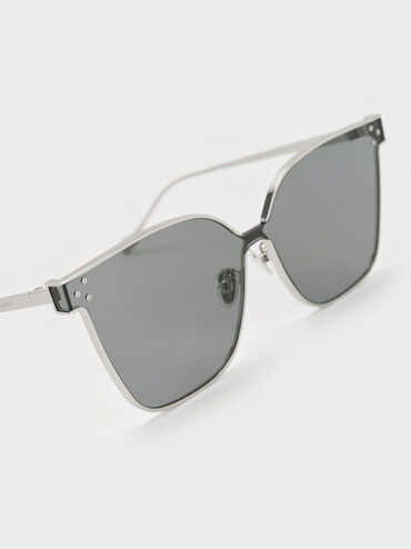 Ginny Butterfly Sunglasses, Silver, hi-res