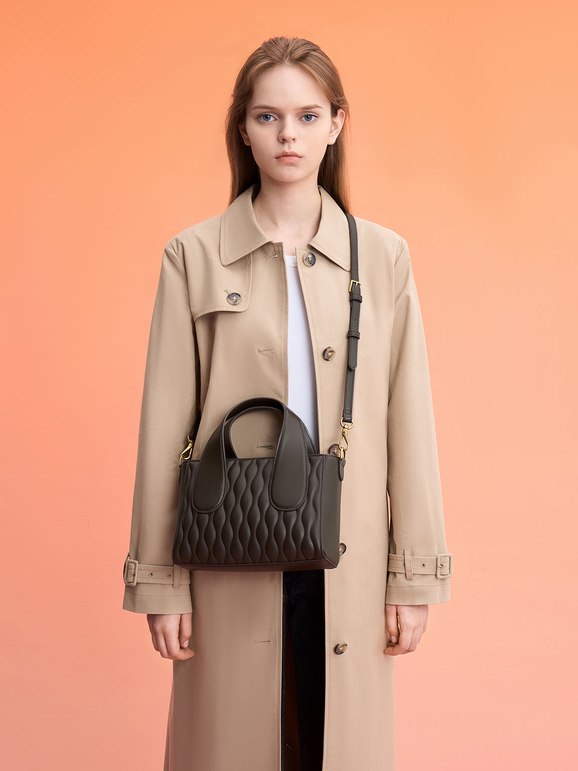 Iva Textured Tote Bag, Dark Moss, hi-res