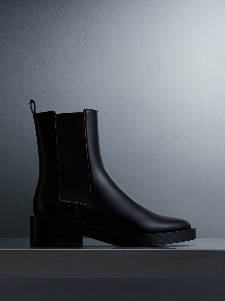 Pull-Tab Chelsea Boots - CHARLES & KEITH US