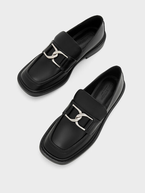 Mocasines Gabine de cuero, Negro, hi-res