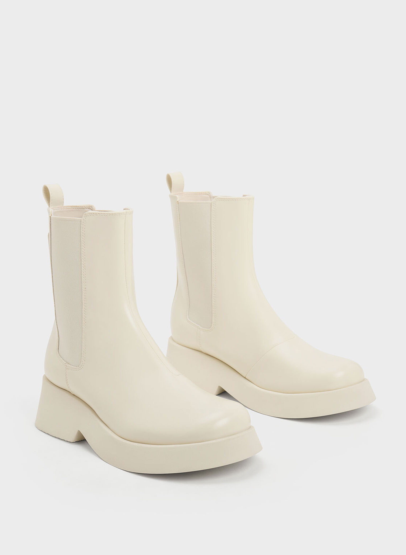 Botines Chelsea Giselle, Crema, hi-res