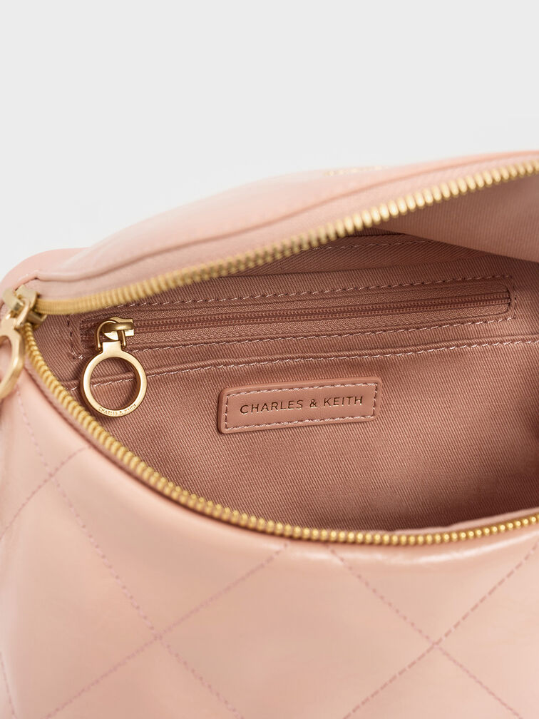 Apfra Quilted Crossbody Bag, Pink, hi-res