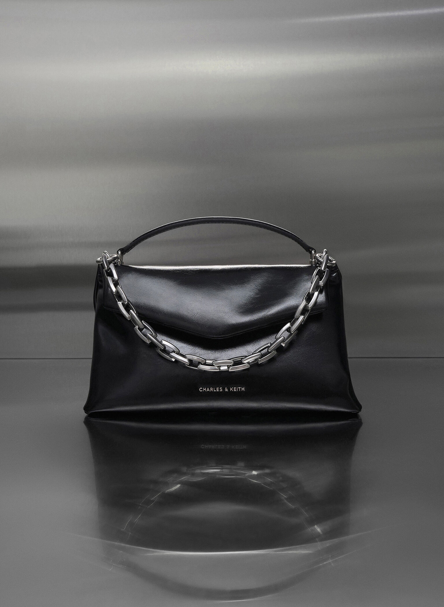 Andromeda Chunky-Chain Top Handle Bag, Noir, hi-res