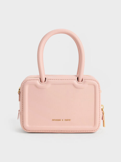 Perline Elongated Top Handle Bag, Pink, hi-res