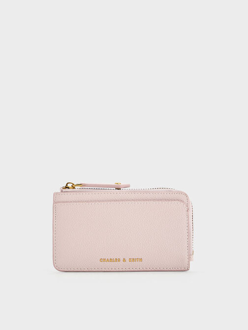 Zip Card Holder, Pink, hi-res