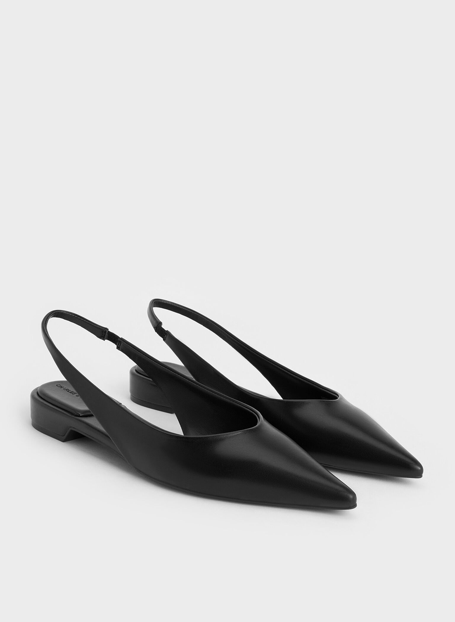 Bailarinas destalonados con empeine alto, Negro, hi-res