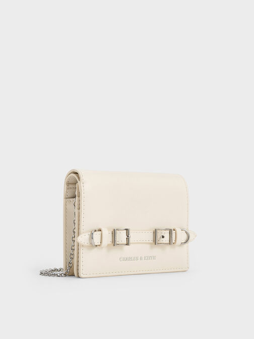 Sloane Chain-Handle Wallet, Cream, hi-res