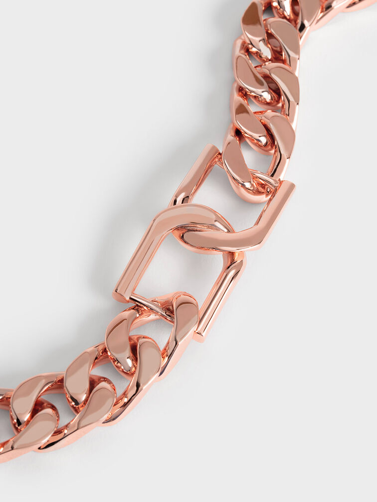 Rose Gold Gabine Chain-Link Bracelet - CHARLES & KEITH US
