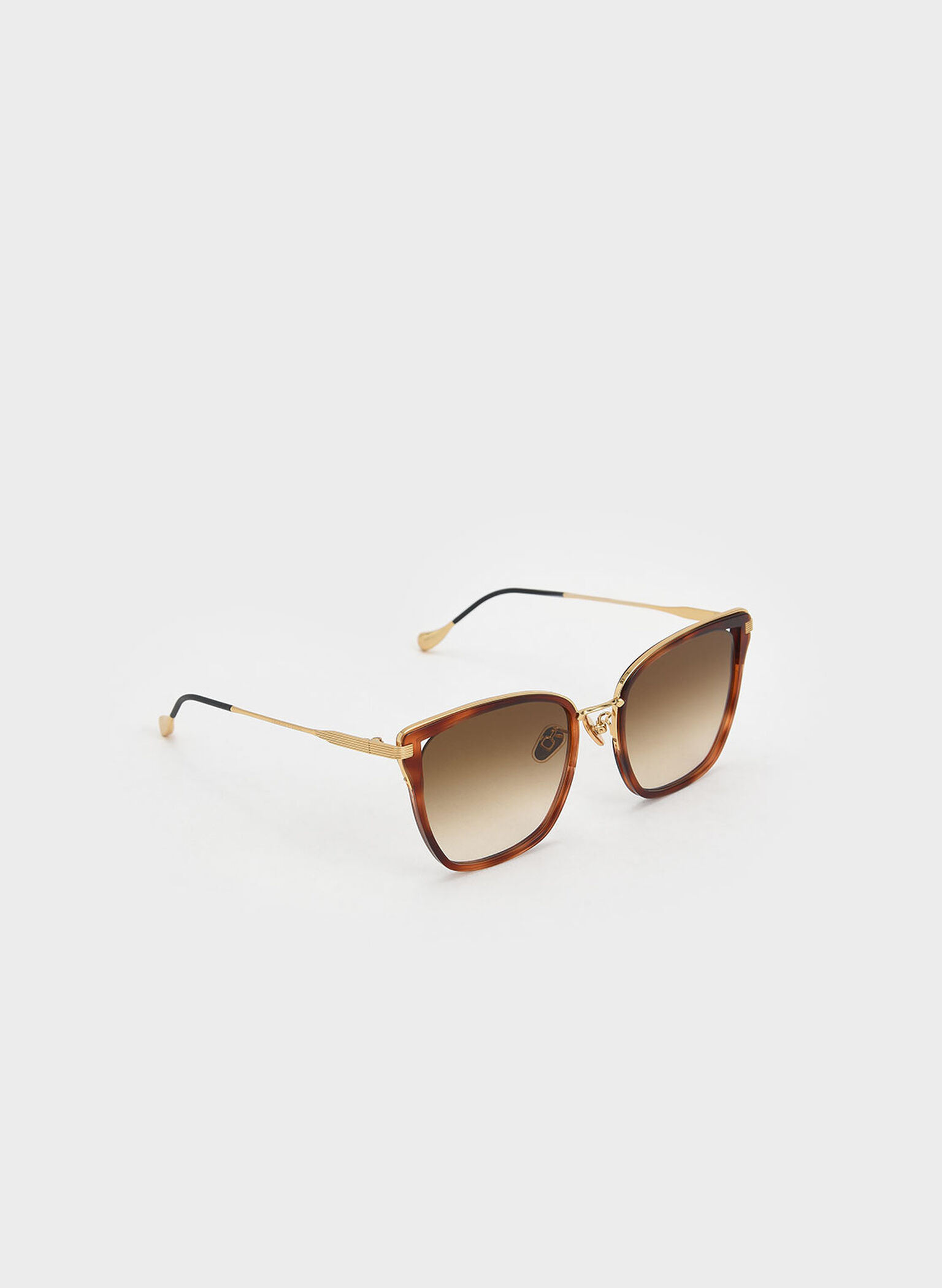 Recycled Acetate Tortoiseshell Butterfly Sunglasses, Nacar, hi-res