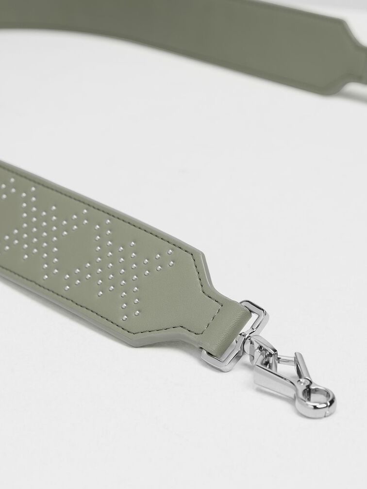 Double X Print Bag Strap, Sage Green, hi-res