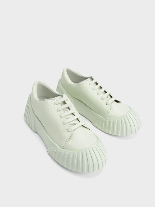 Adrian Chunky Sole Sneakers, Light Green, hi-res