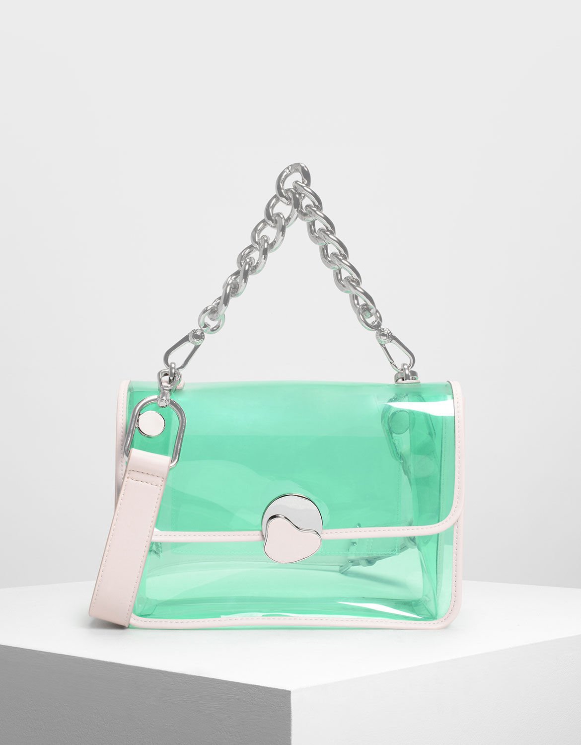 transparent bag with handle