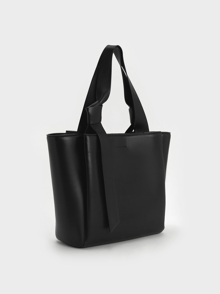 Toni Knotted Tote Bag, Noir, hi-res