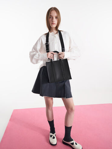 Clover Tote Bag, Noir, hi-res