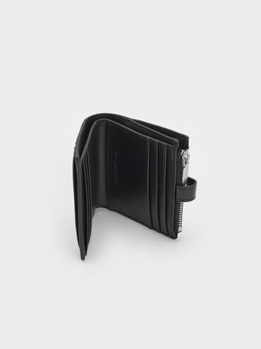 Blaise Grommet-Belt Top-Zip Small Wallet, Noir, hi-res