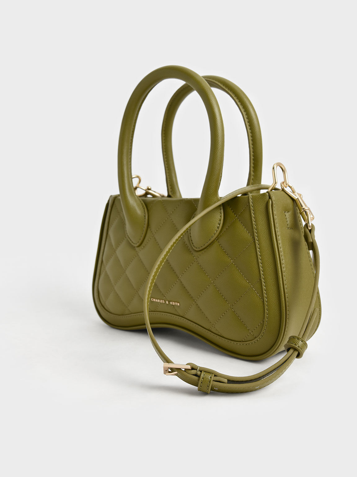 Micaela Quilted Sculptural Tote Bag, Avocado, hi-res