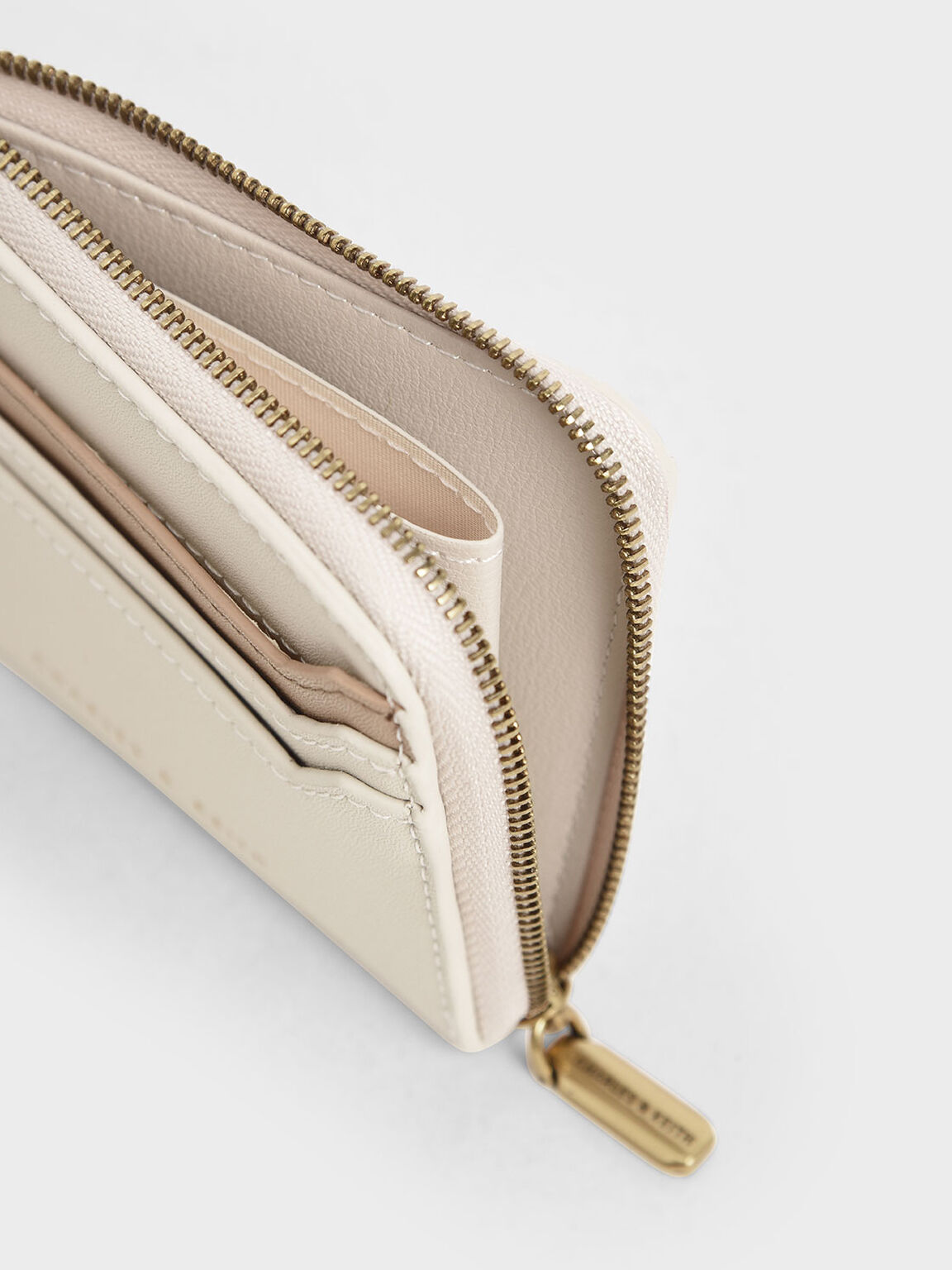 Two-Tone Zip Around Card Holder, Multi, hi-res