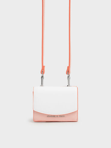 Two-Tone Mini Short Wallet, Light Pink, hi-res