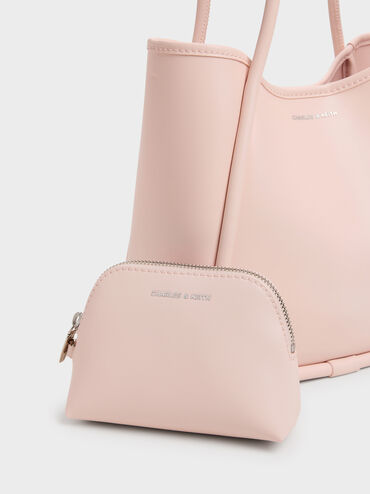 미니 라일라 튜블러 토트백, 소프트 핑크&nbsp;, hi-res