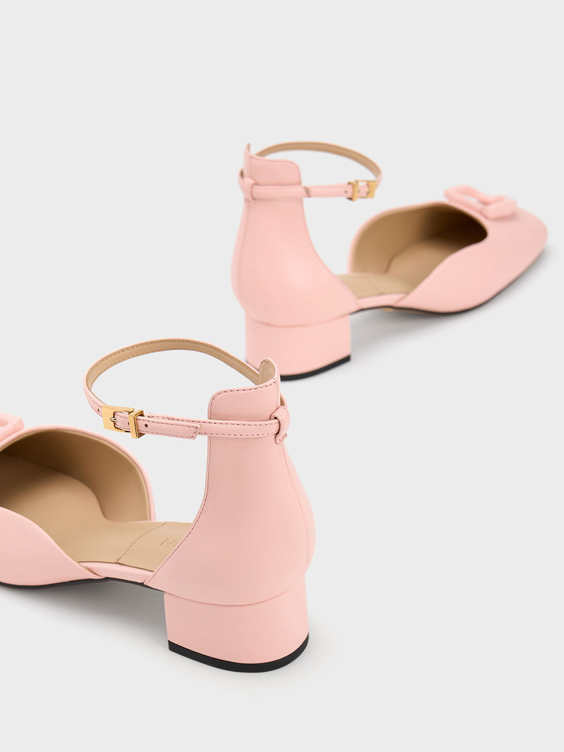 Gabine Leather D'Orsay Pumps, Pink, hi-res
