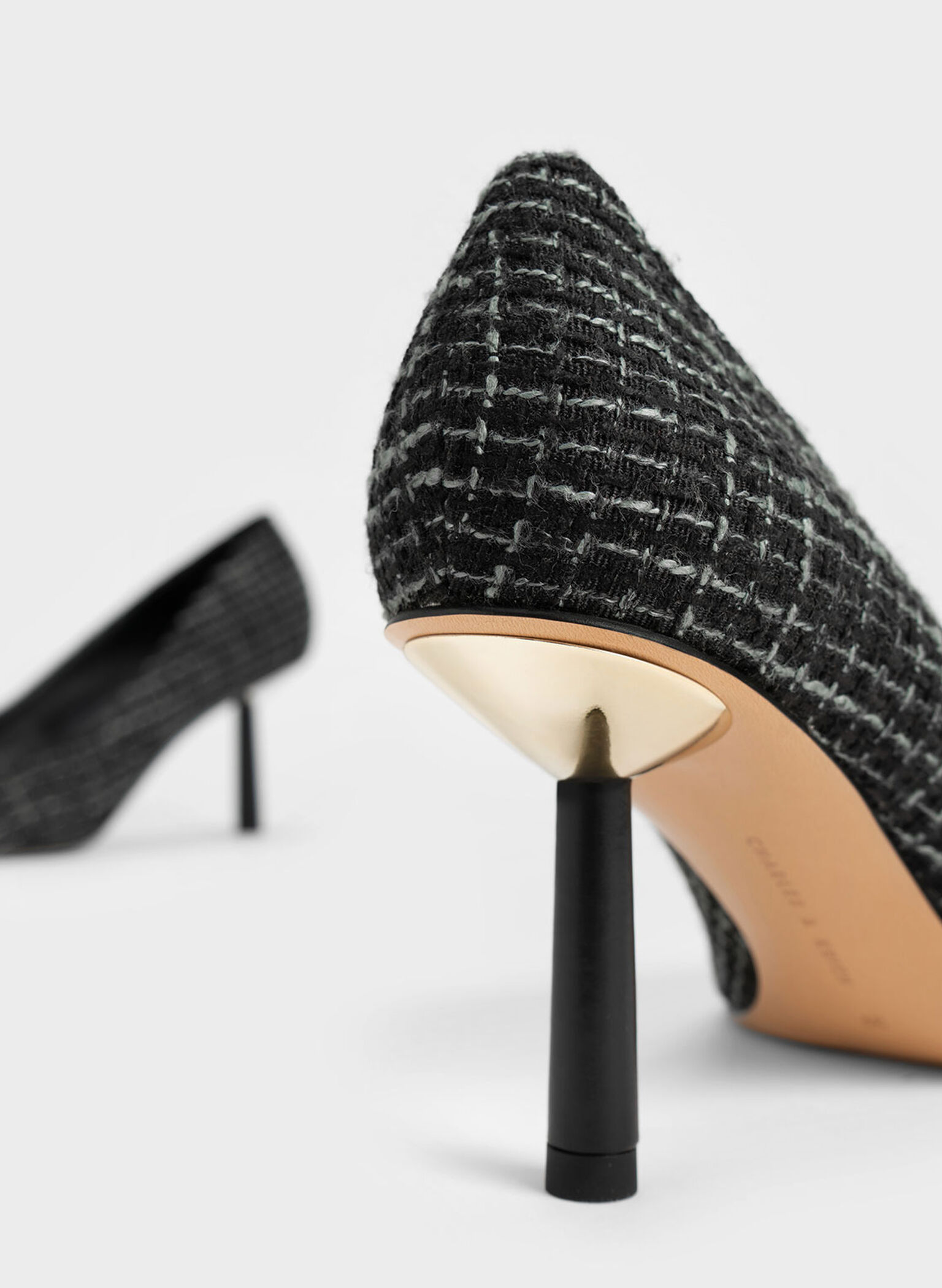 Zapatos de tweed con tacón cilíndrico, Multicolor, hi-res