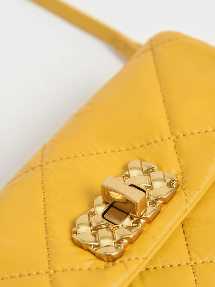 Paffuto Padded Crossbody Bag, Mustard, hi-res