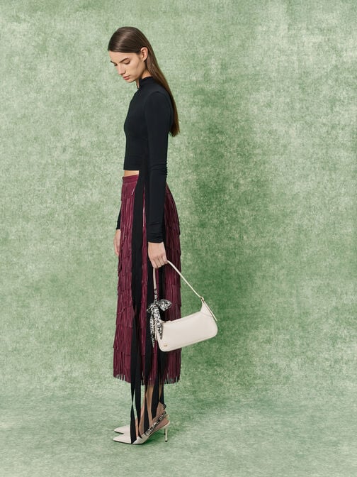 Cerese Leather Scarf-Handle Shoulder Bag, Chalk, hi-res