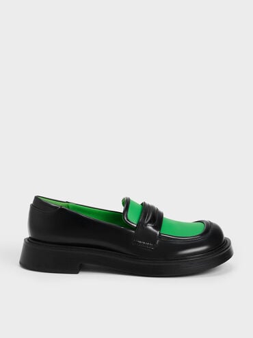 Penelope 微厚底樂福鞋, 綠色, hi-res