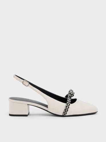Kaleen Slingback Pumps, Chalk, hi-res