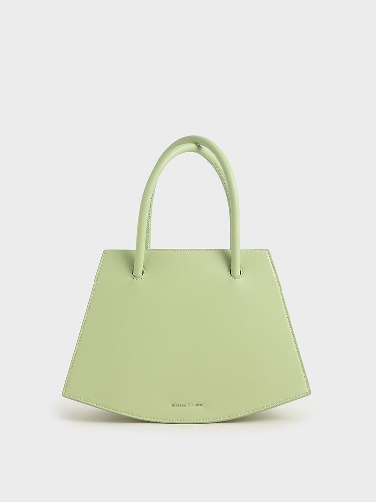 Curved Tote Bag, Mint Green, hi-res