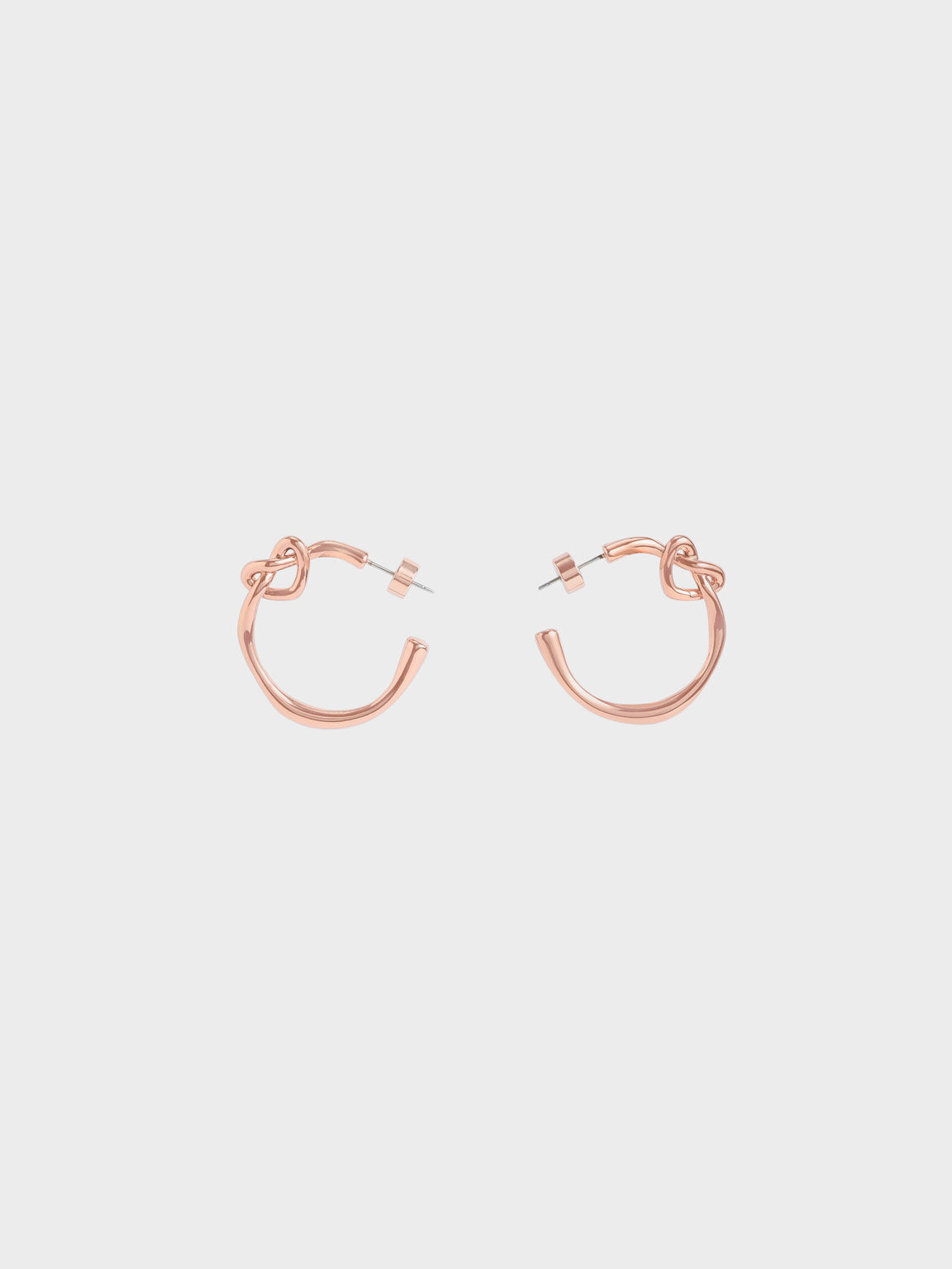 Swarovski® Crystal Embellished Heart Hoop Earrings, Rose Gold, hi-res