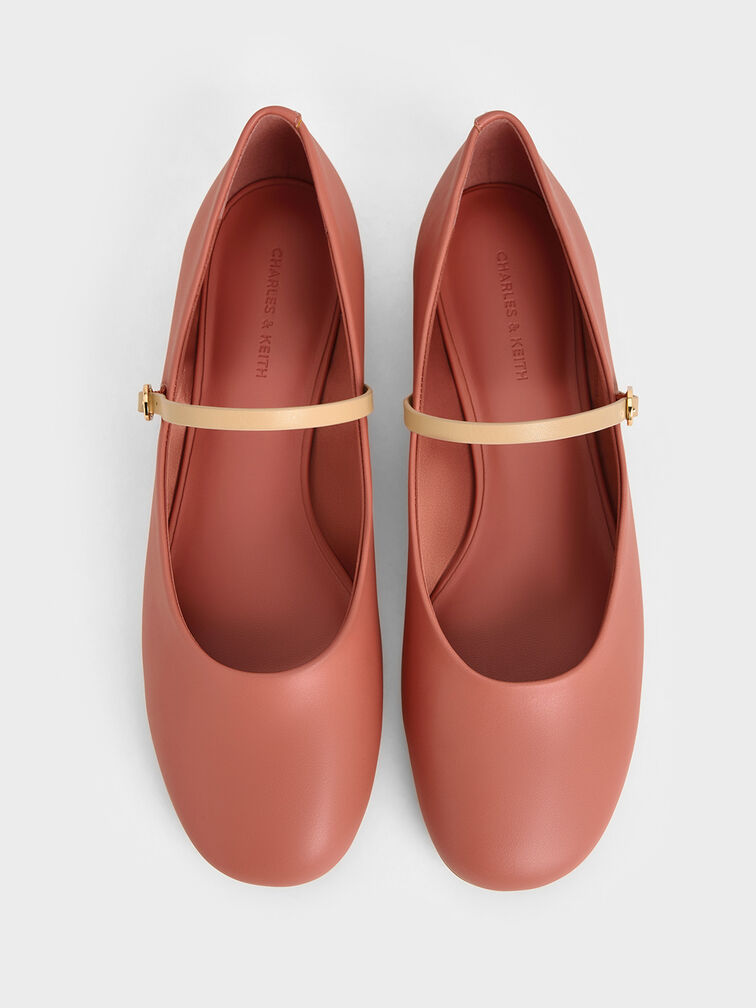 Gertrude Round-Toe Mary Janes, Pink, hi-res