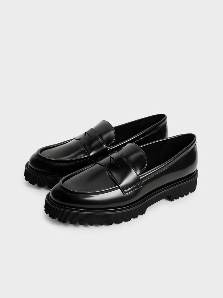 Mocasines gruesos Penny, Negro, hi-res