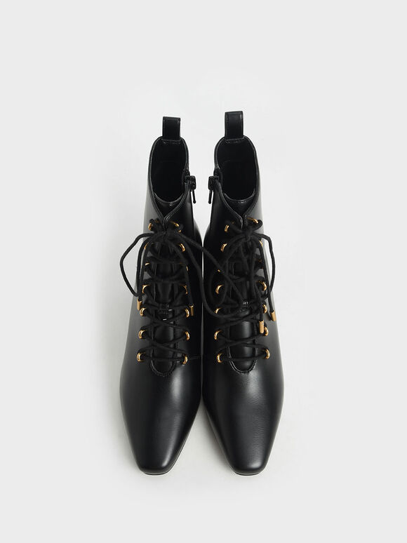 charles and keith lace up boots