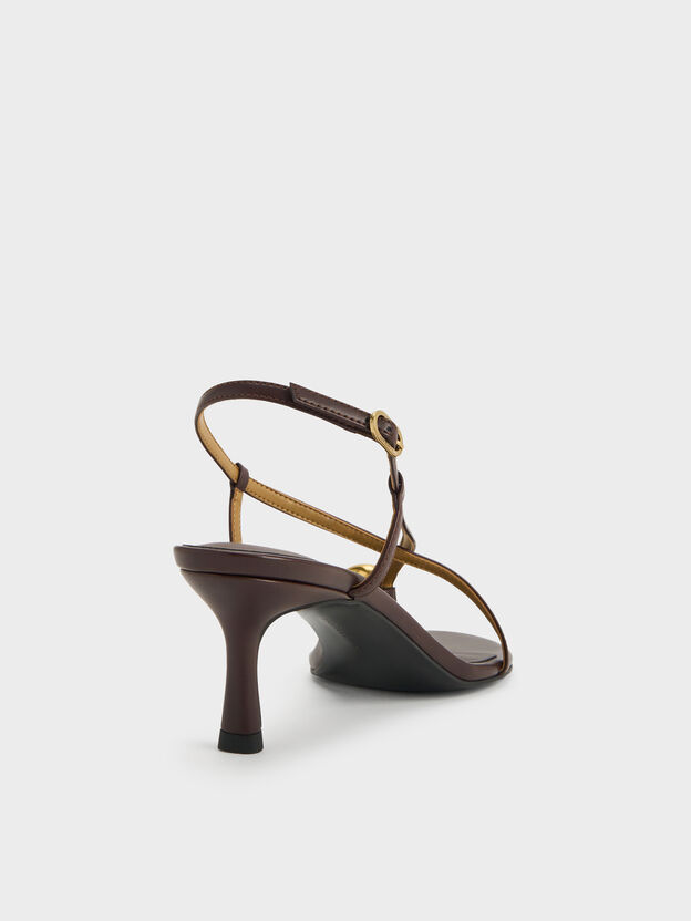 Raina Toe-Ring Heeled Sandals, Maroon, hi-res