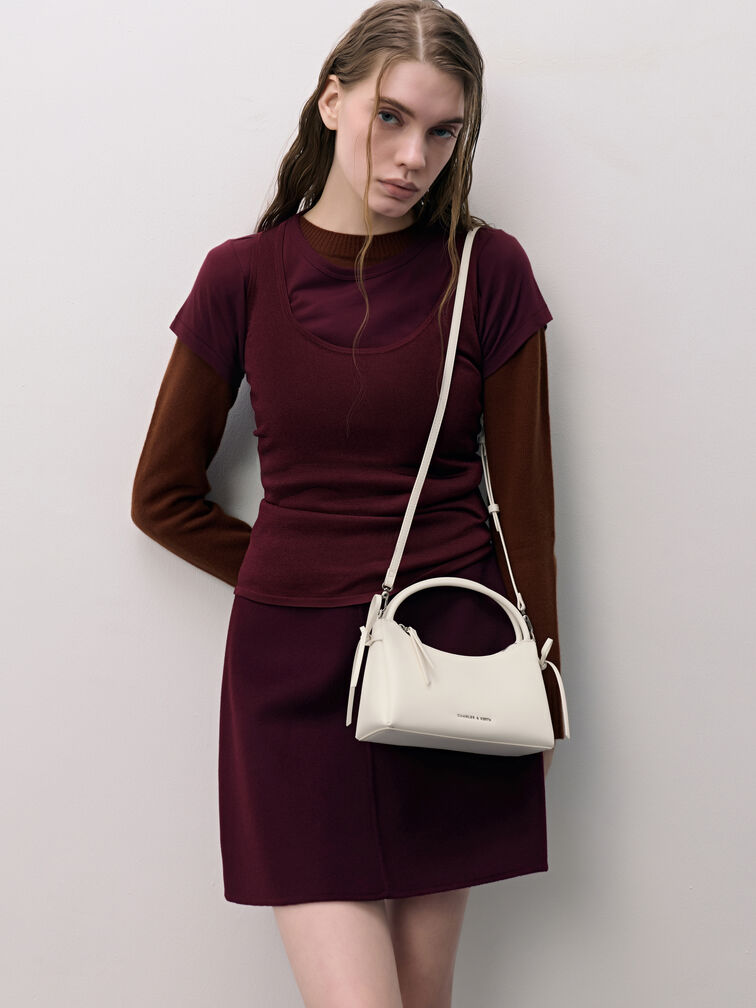 Sac &agrave; main &agrave; n&oelig;ud Hazel, Cr&egrave;me, hi-res