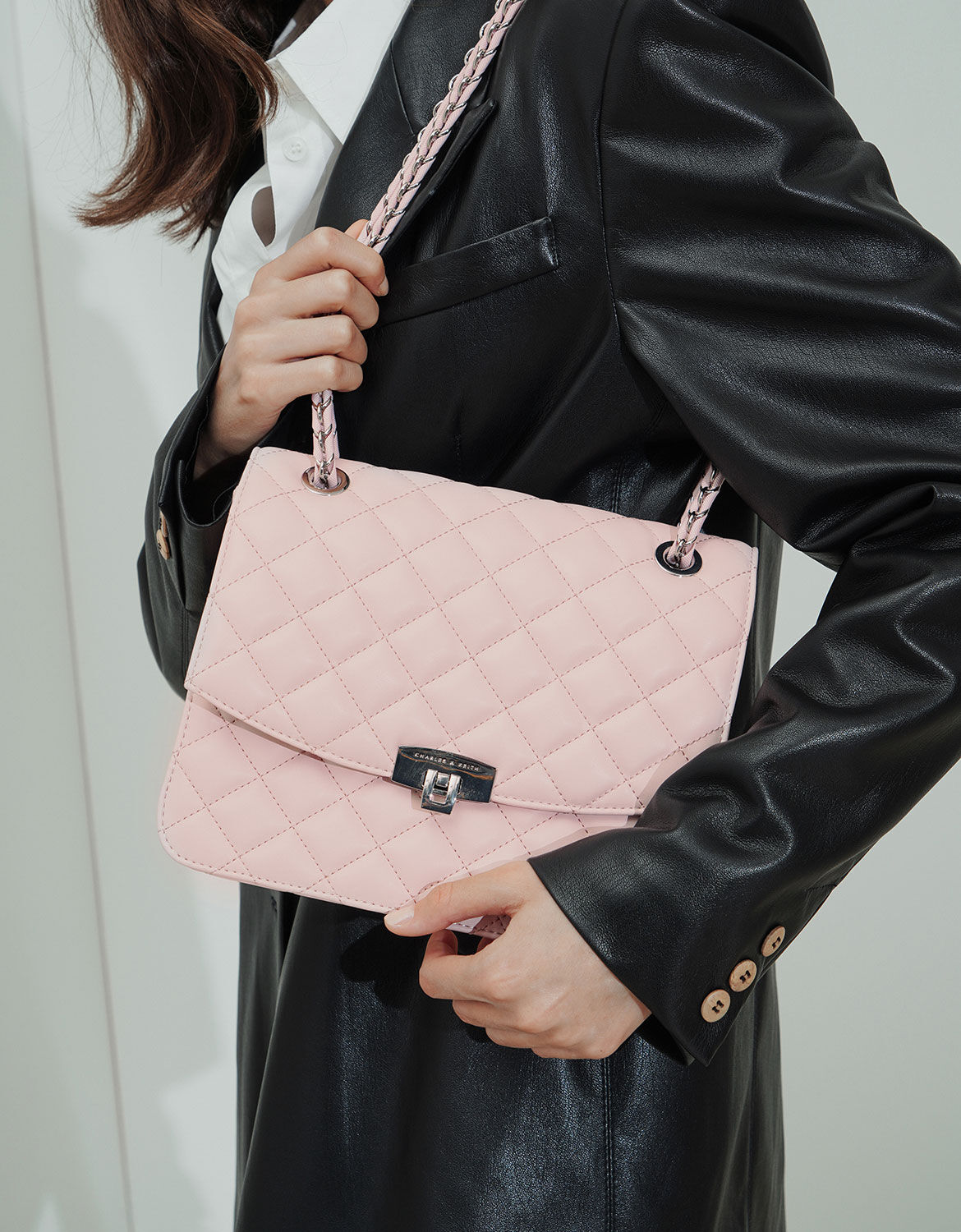 quilted clutch charles and keith