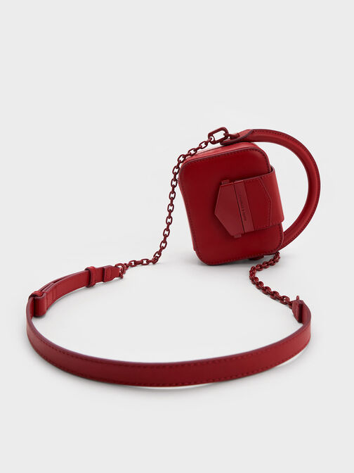 Mini Vertigo Boxy Top Handle Bag, Red, hi-res