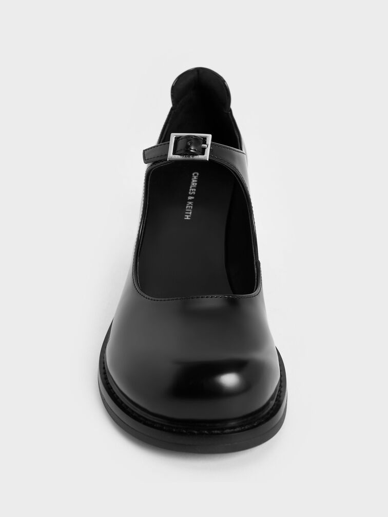 Rooney Buckled Block-Heel Mary Janes, Black Box, hi-res